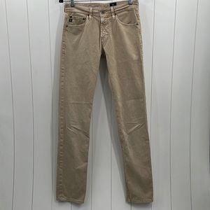 Ag Adriano Goldschmied The Tellis Modern Slim Khaki Beige Chino Pant Cotton